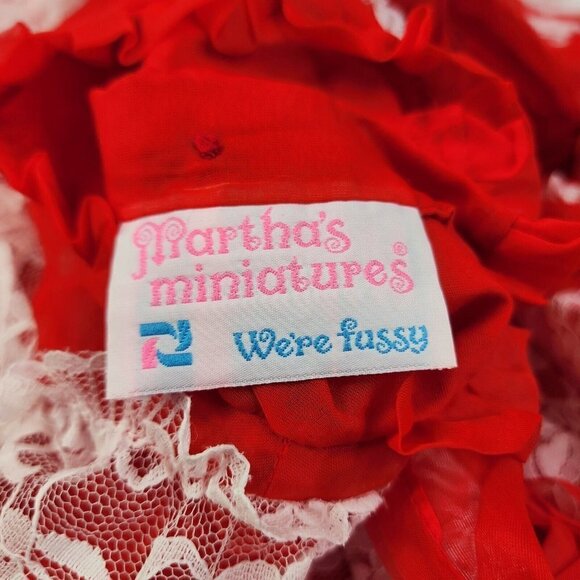 VTG Martha’s Miniatures Full Circle Red Ruffled Dress Size 6 Pageant Christmas - Picture 11 of 12